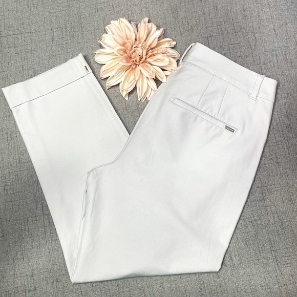 White House Black Market The Slim Crop Dress Pants Cuffed Ankle Pant 4 - Picture 8 of 14